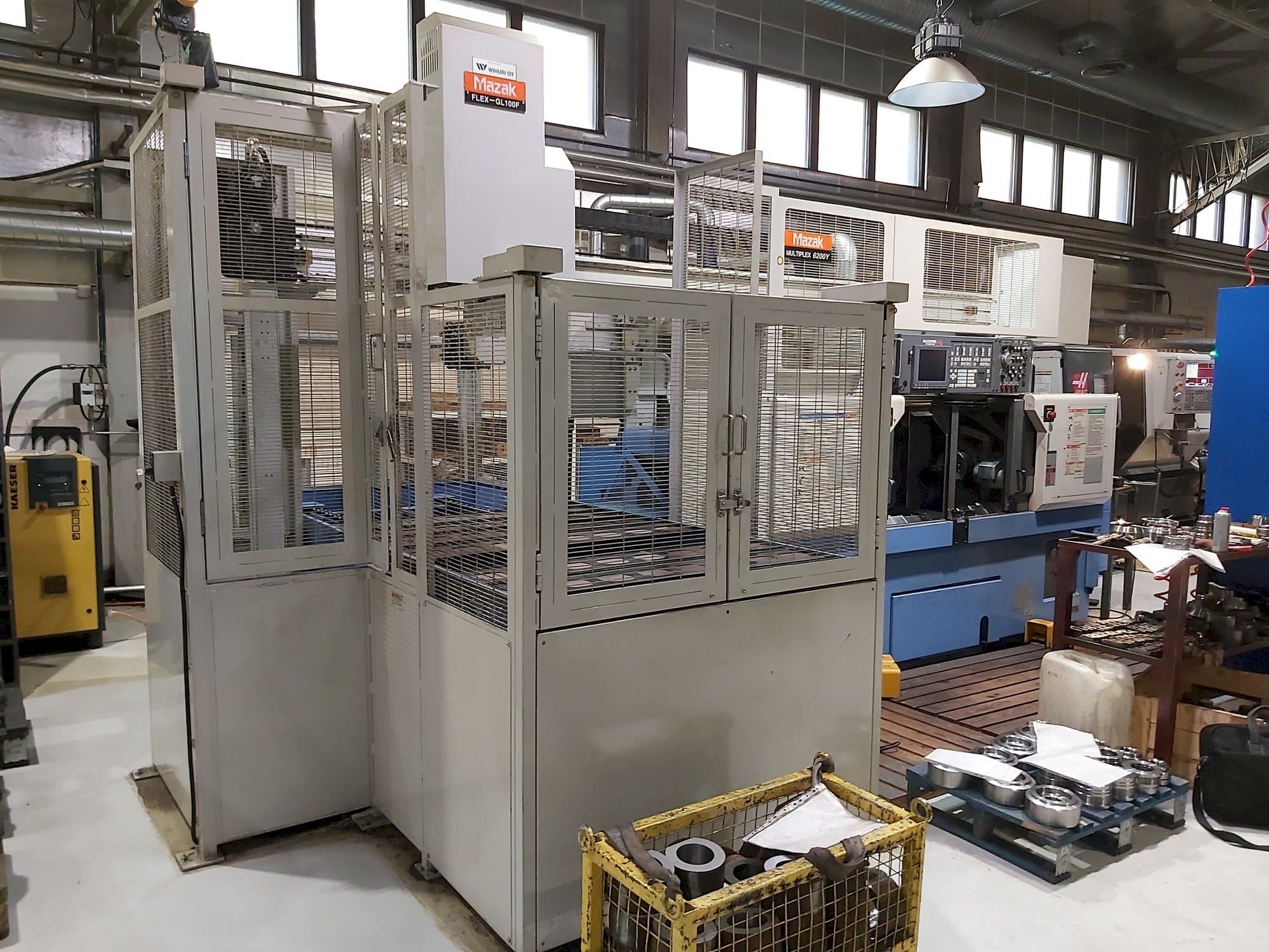 Vista Frontal  da Mazak Multiplex 6200Y + Gantry robot  máquina