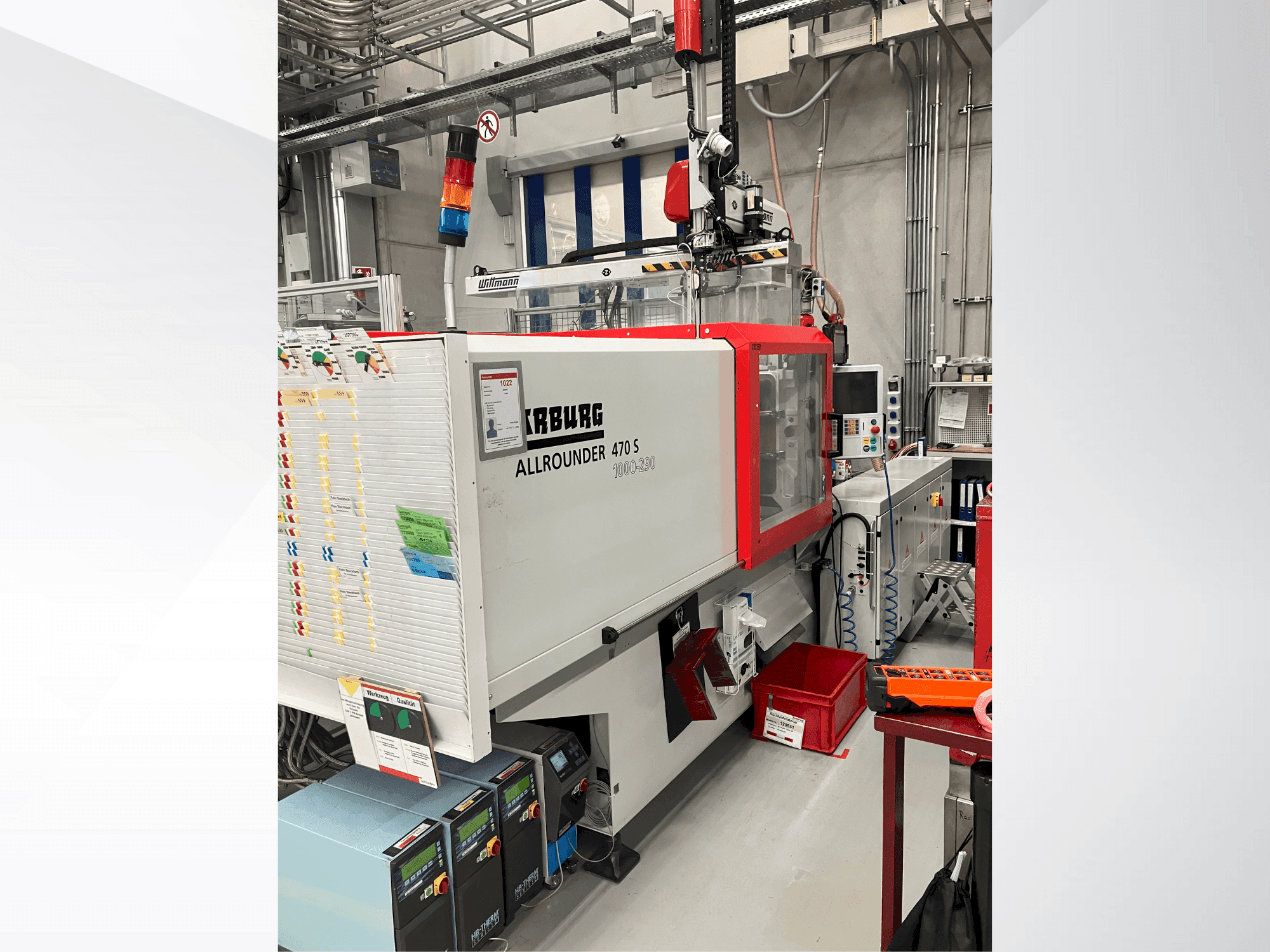 Vista Frontal  da Arburg Allrounder 470 S 1000-290  máquina