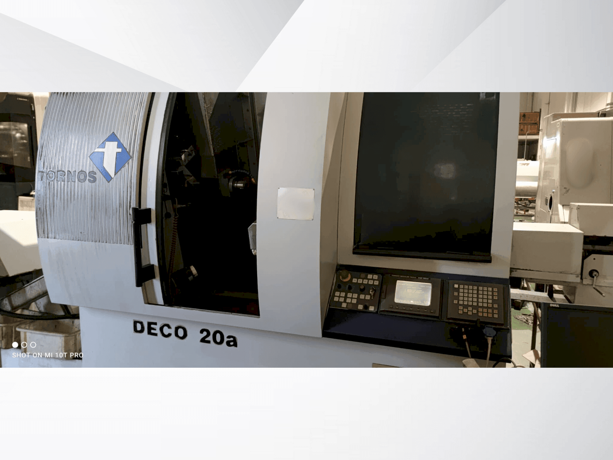 Vista Frontal  da Tornos-Bechler Deco 20a  máquina