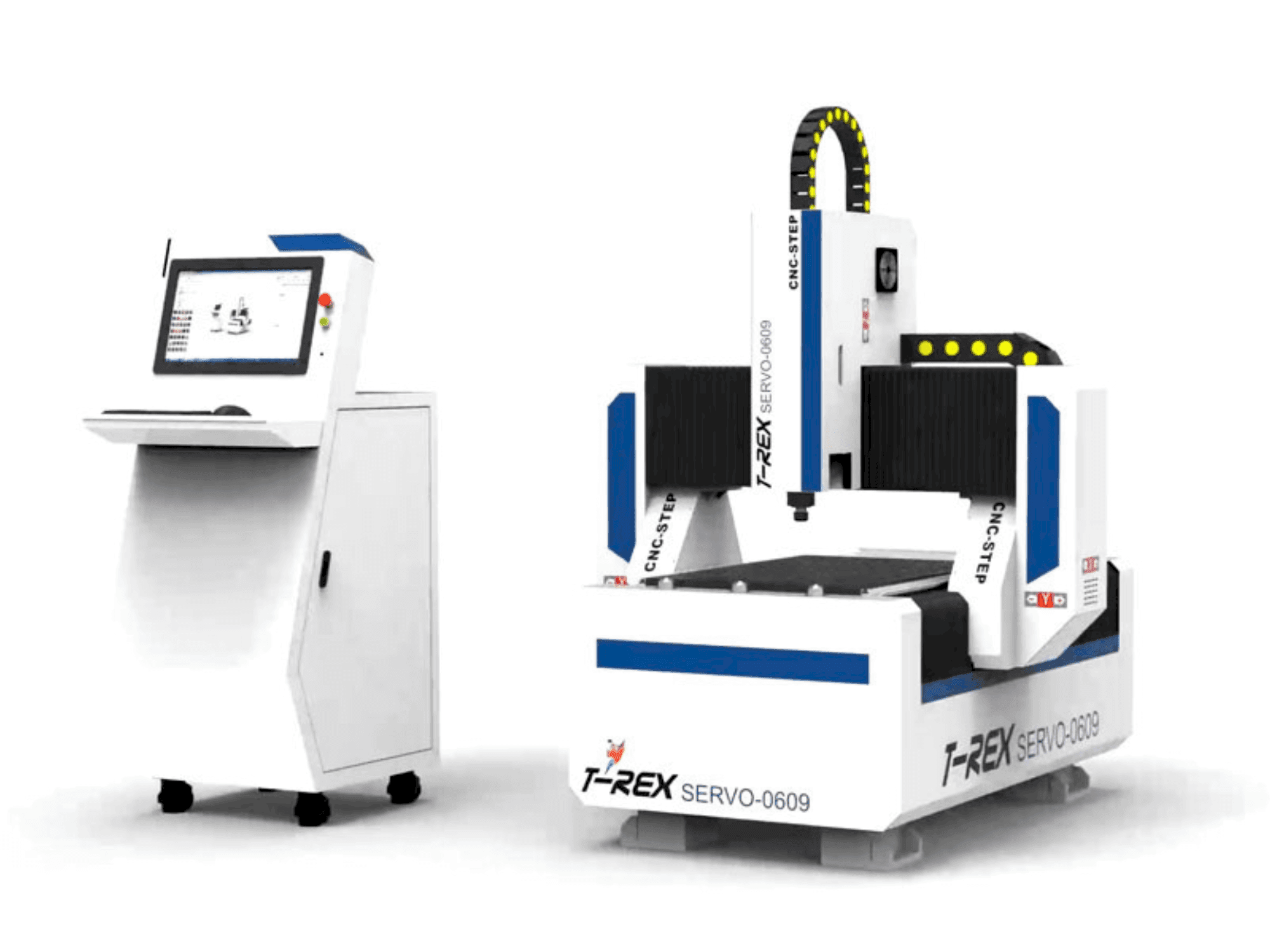 Vista Frontal  da T-Rex Servo-0609  máquina