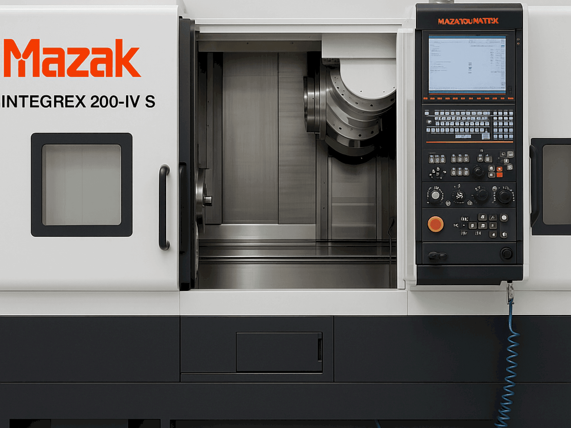 Vista Frontal  da Mazak Integer 200-IV S x 1000  máquina