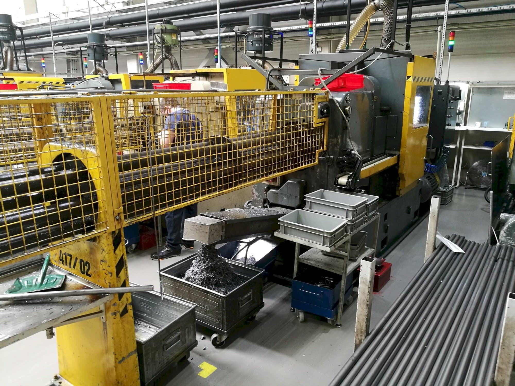 Vista Frontal  da Wickman 1  3/8"-6  máquina