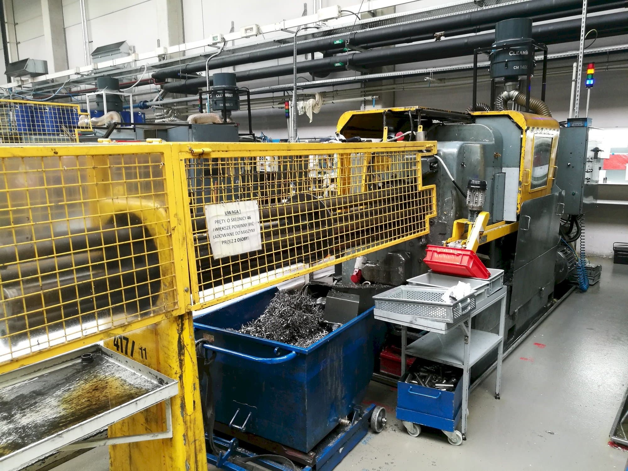 Vista Frontal  da Wickman 1  3/8"-6  máquina