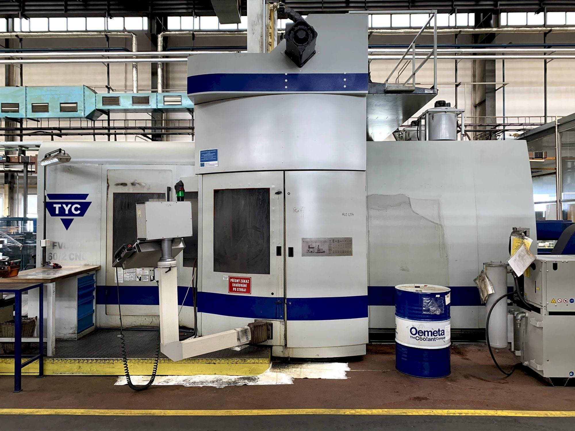 Vista Frontal  da TYC FVCTP 160/2  máquina