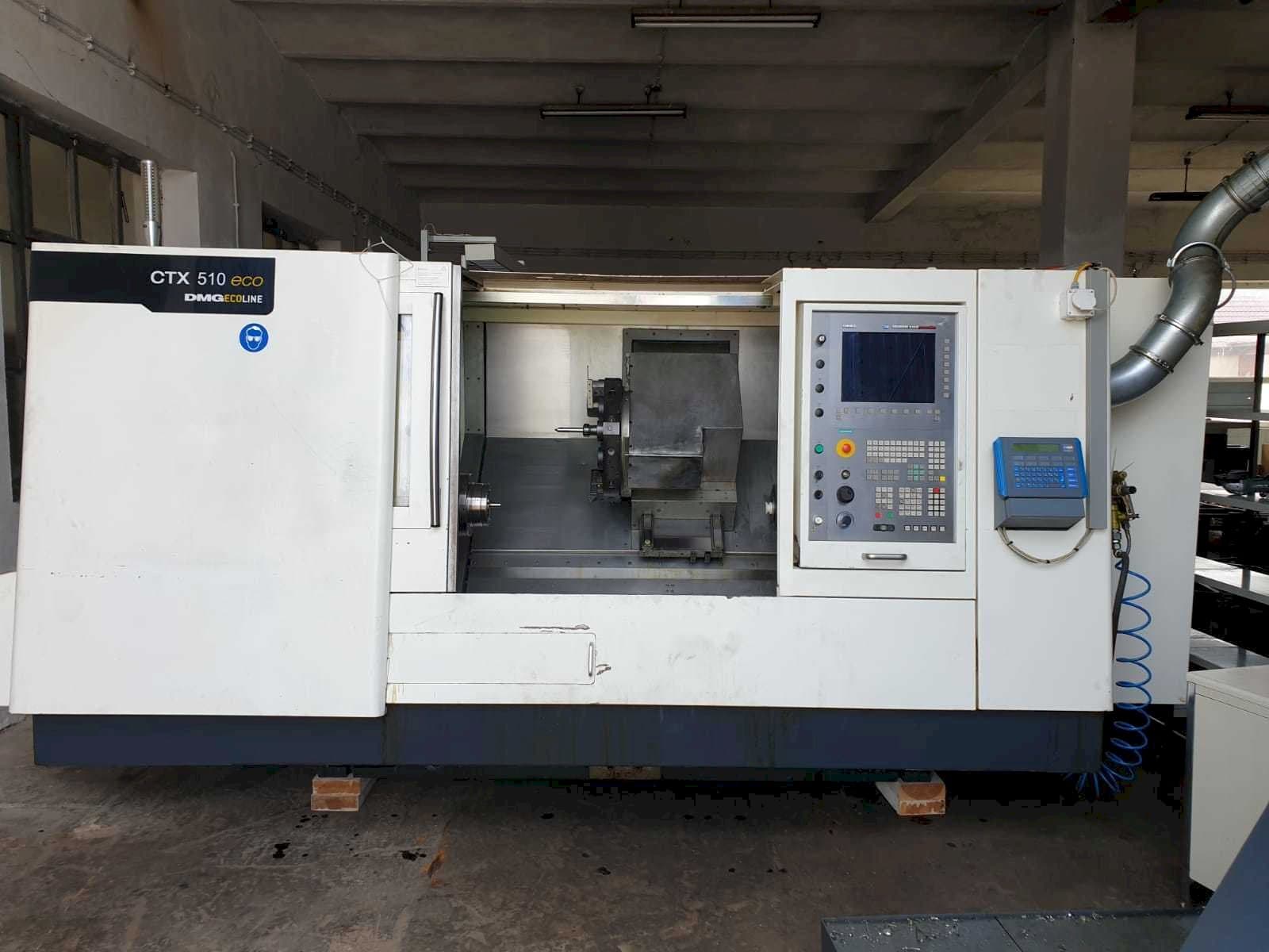 Vista Frontal  da DMG MORI CTX510 eco V3  máquina