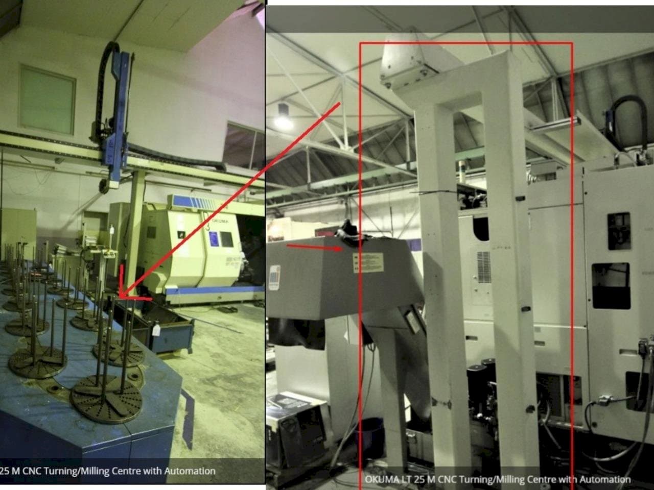 Vista Frontal  da Okuma LT 25 M  máquina
