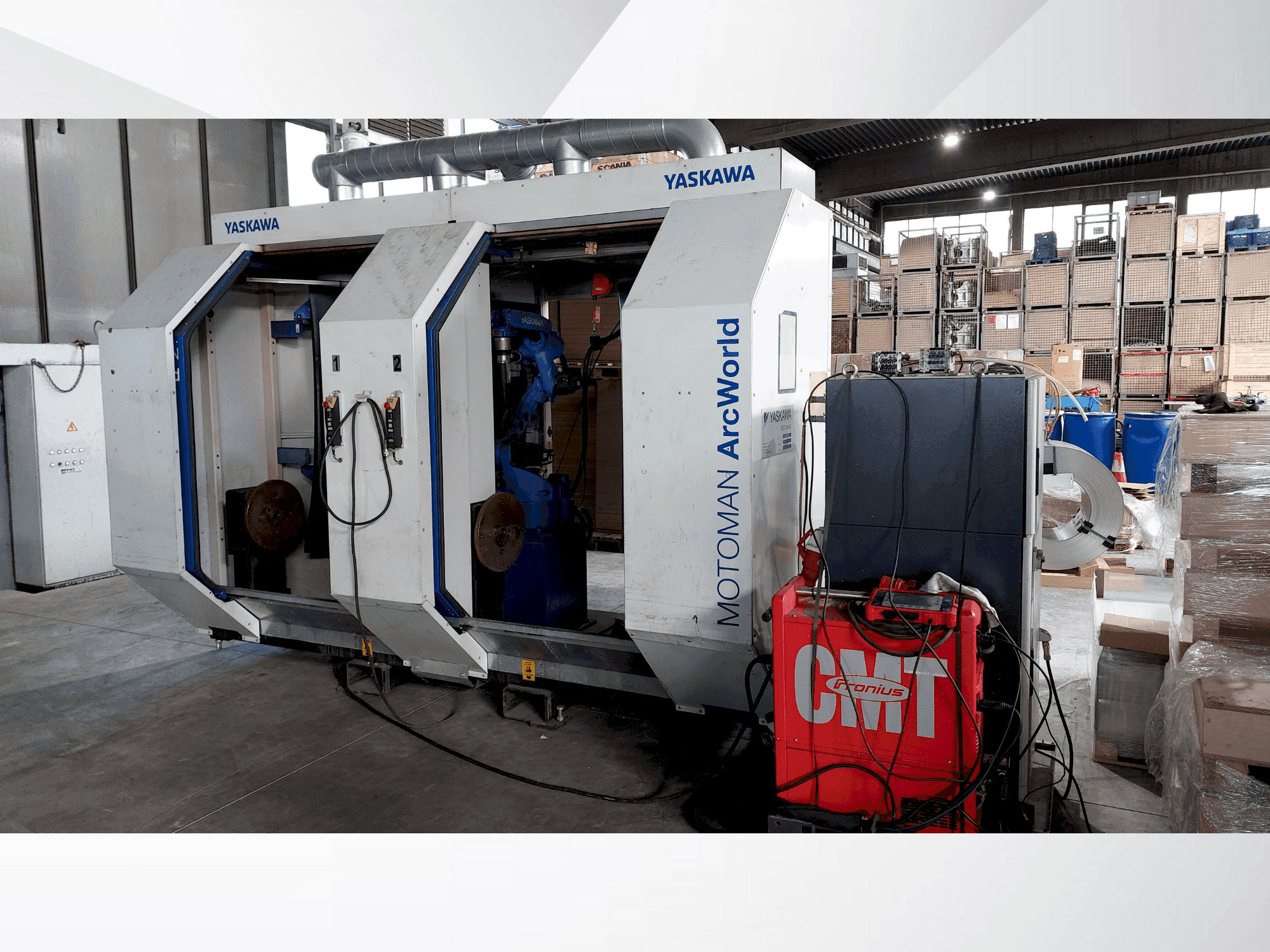 Vista Frontal  da Yaskawa Motoman ArcWorld  máquina