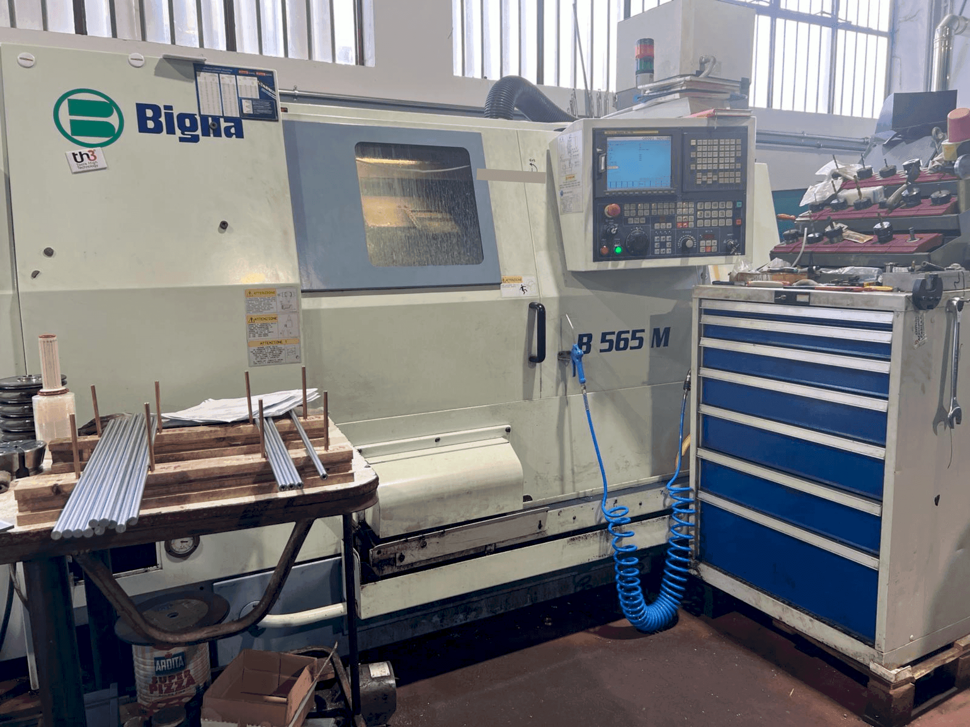 Vista Frontal  da Biglia B565M  máquina