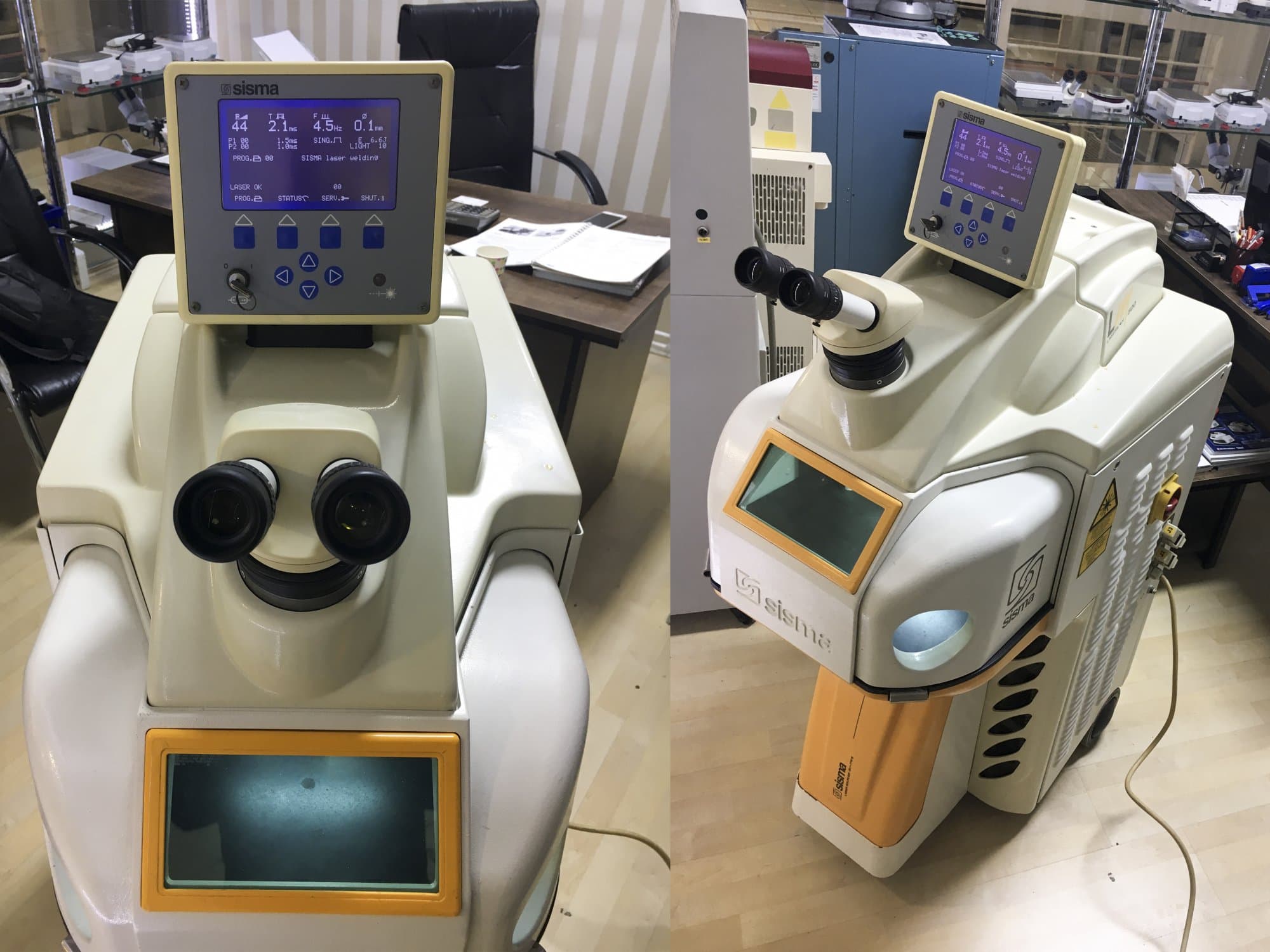 Vista Frontal  da Sisma LM 500  máquina