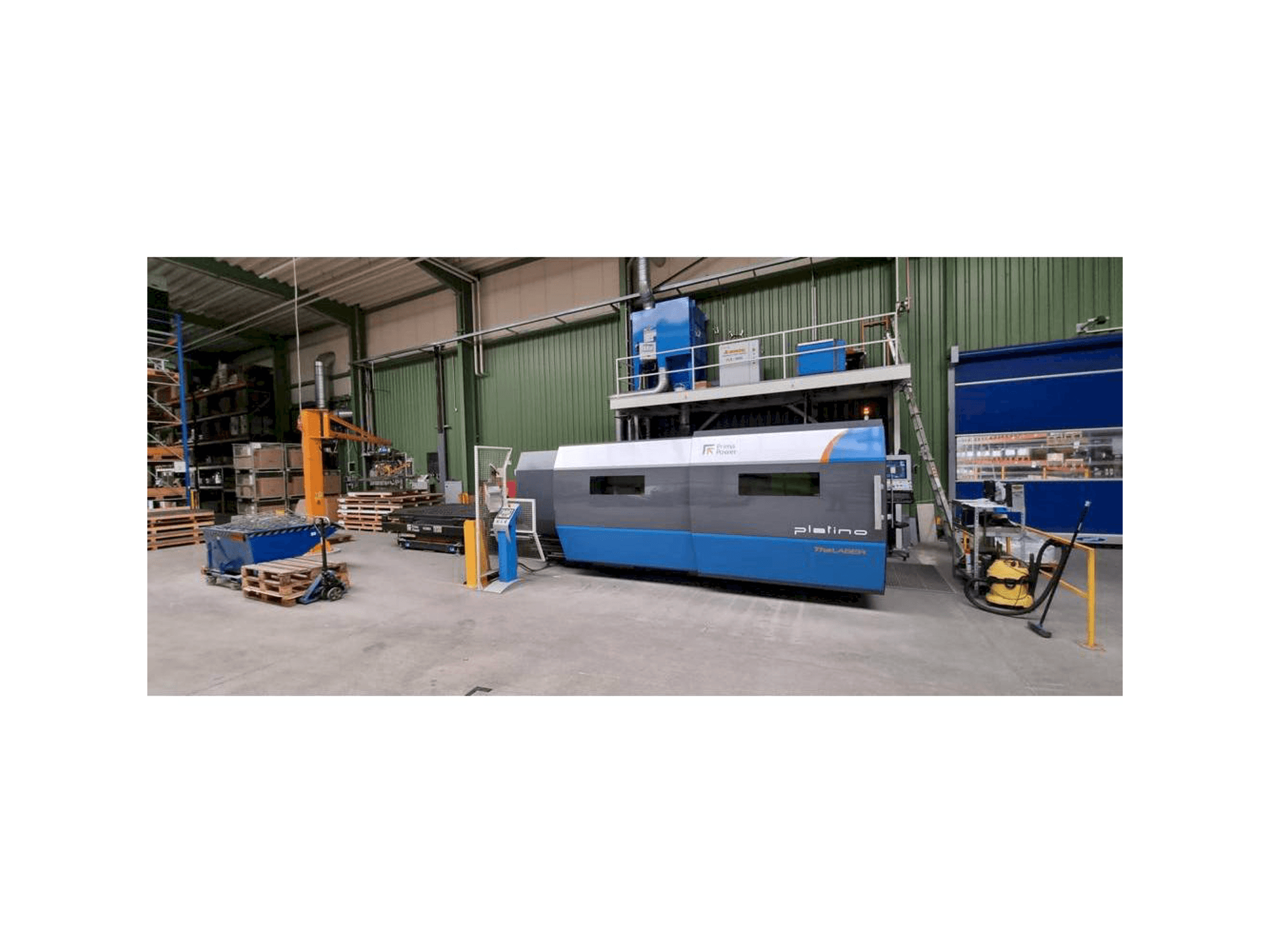 Vista Frontal da Prima Power Platino Fiber máquina