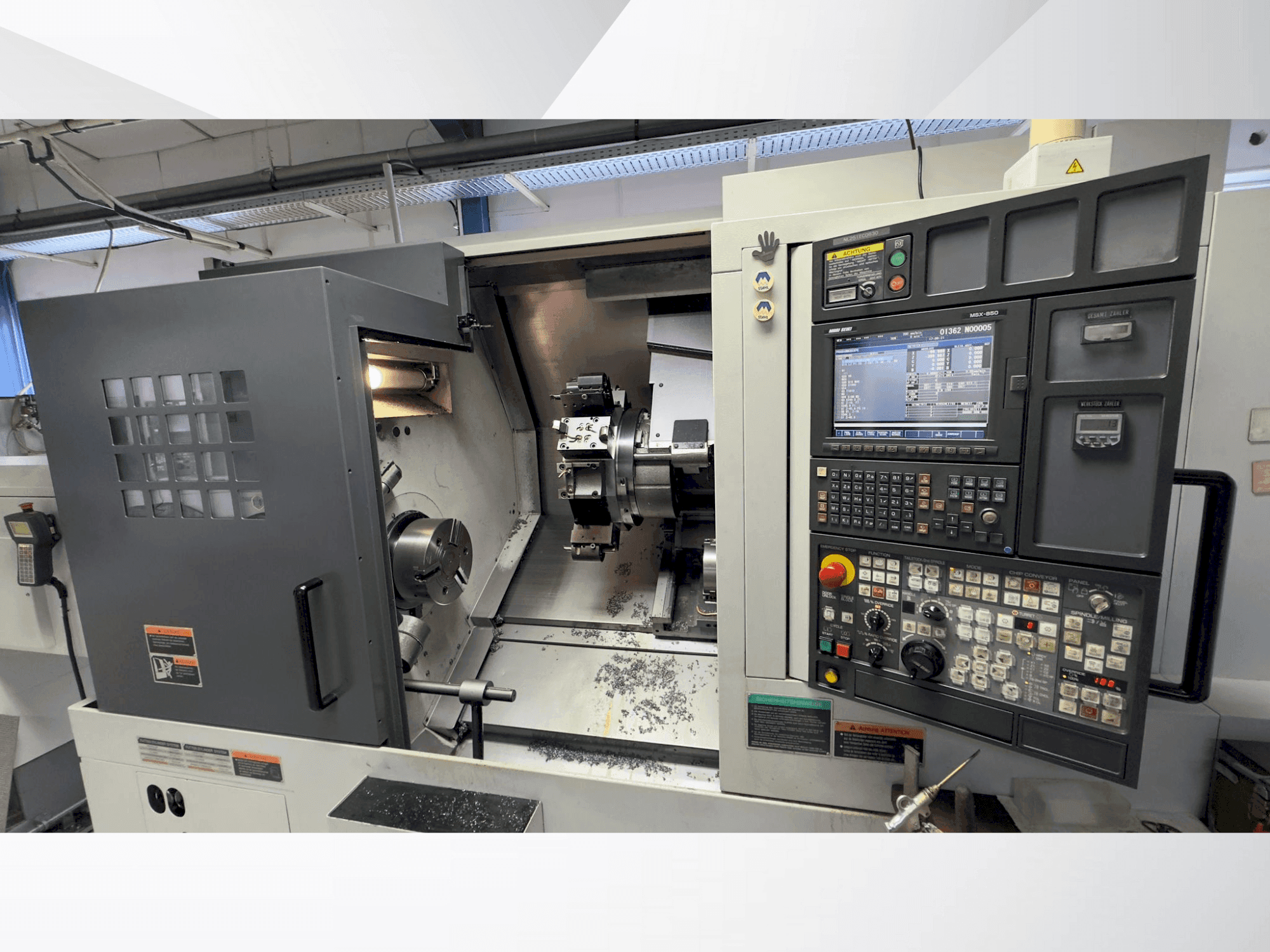Vista Frontal da MORI SEIKI NL 2500 SY/700 máquina
