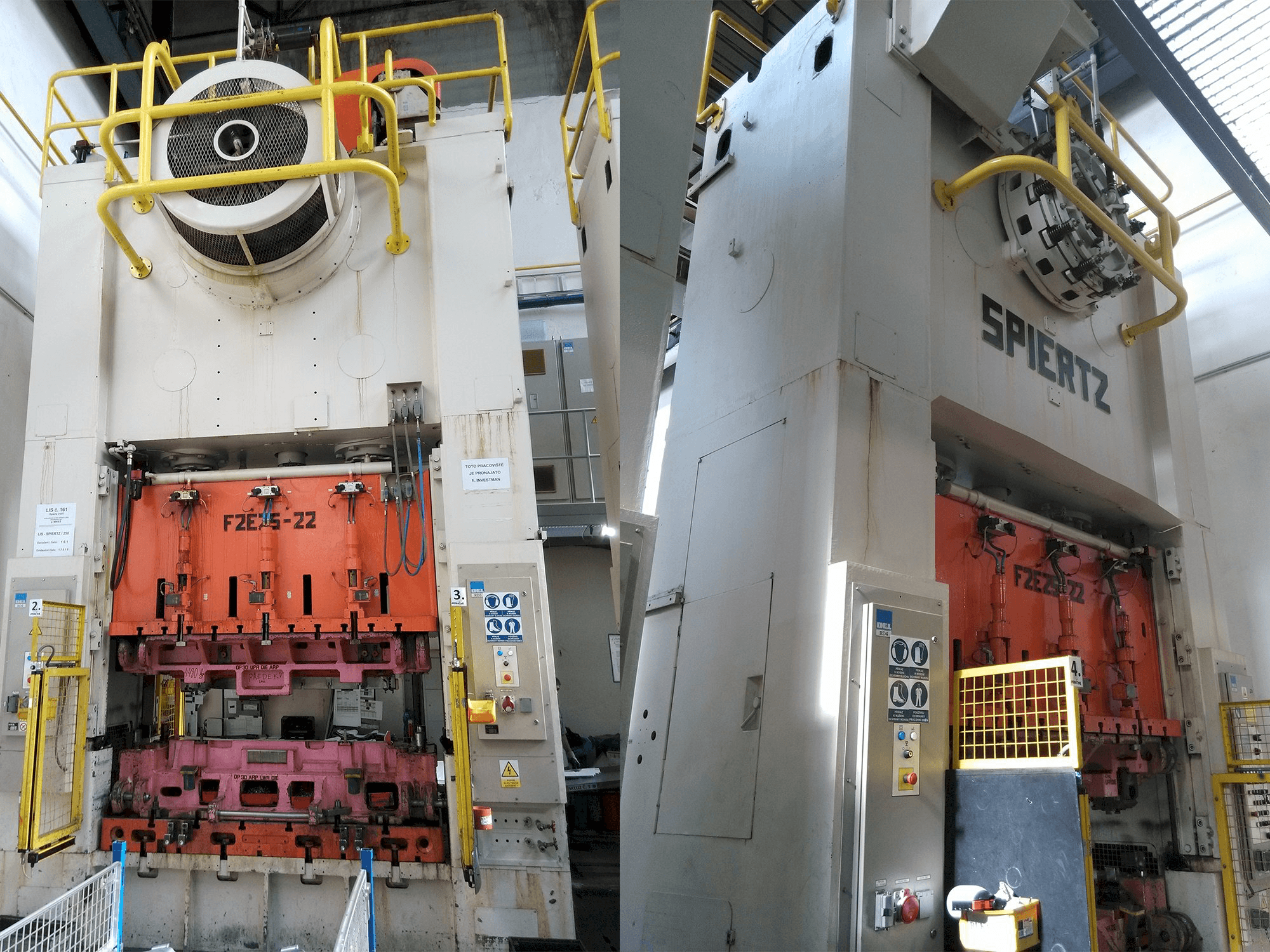 Vista Frontal da Spiertz F2E 25x2.2 máquina