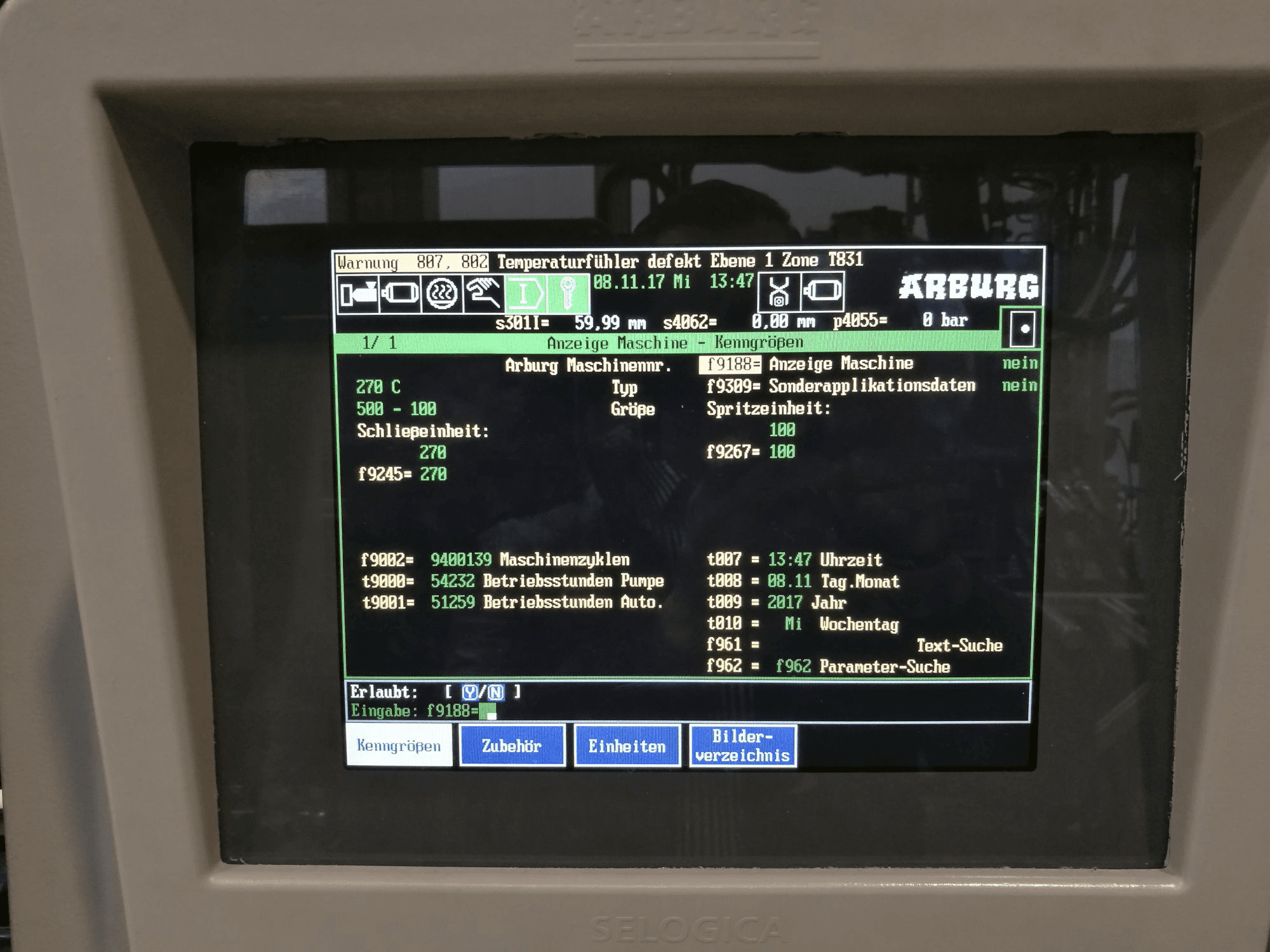 Unidade de controlo  da Arburg 270C 500-100  máquina